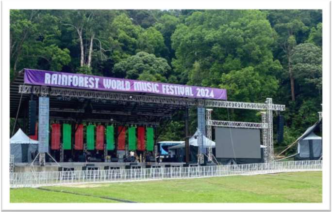 Rainforest World Music Festival stage infrastructure